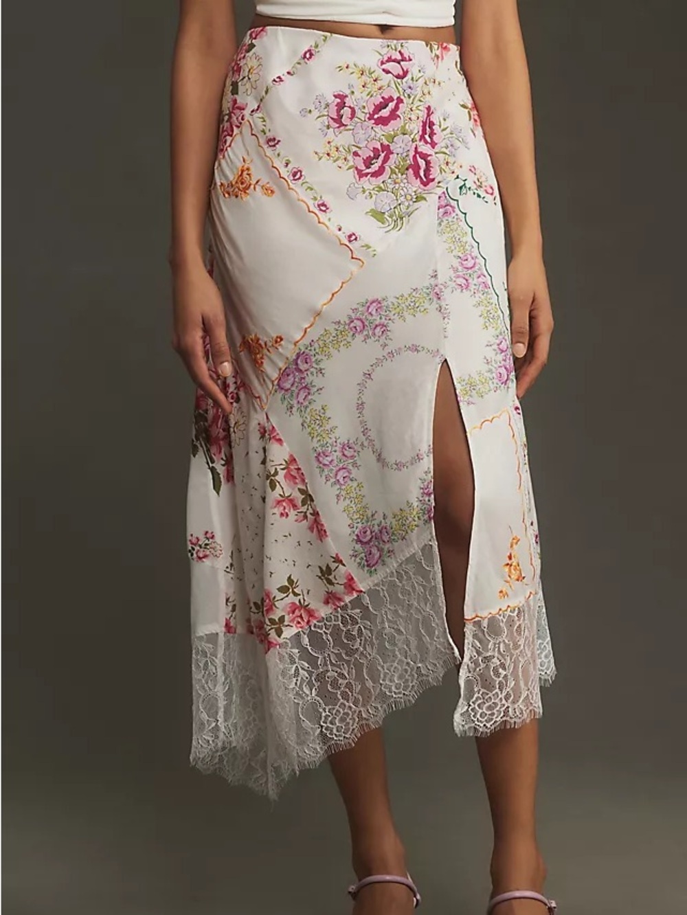 By Anthropologie Heirloom Bias-Cut Midi Skirt NWT